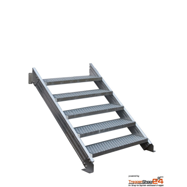 Außentreppe Alaska V3, 9 Stufen GH 180 - 207 cm
