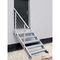 Außentreppe Alaska V3, 9 Stufen GH 180 - 207 cm