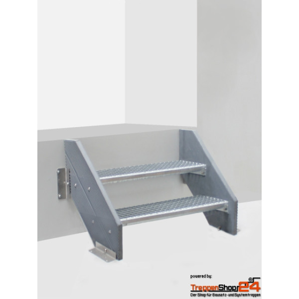 Außentreppe Alaska KU 4 Stufen GH 80 - 100 cm