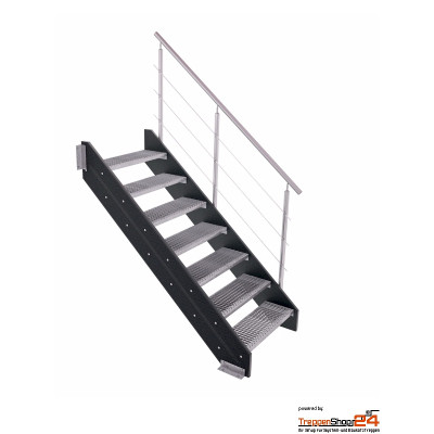 Außentreppe Alaska KU 4 Stufen GH 80 - 100 cm