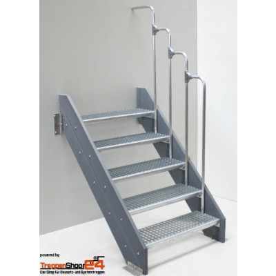 Außentreppe Alaska KU 4 Stufen GH 80 - 100 cm