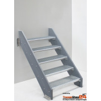 Außentreppe Alaska KU 4 Stufen GH 80 - 100 cm
