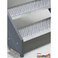 Außentreppe Alaska KU 7 Stufen GH 140 - 160 cm