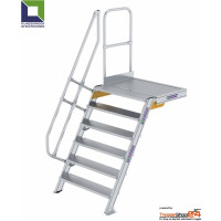 Treppe 60° mit Podest 6 Stufen Höhe 135 bis 160,5 cm