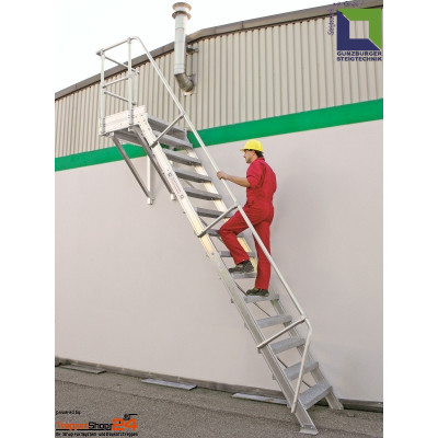 Treppe 60° mit Podest 9 Stufen Höhe 207 bis...