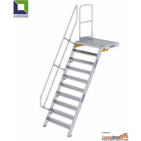 Treppe 60° mit Podest 11 Stufen Höhe 253 bis 275,5 cm