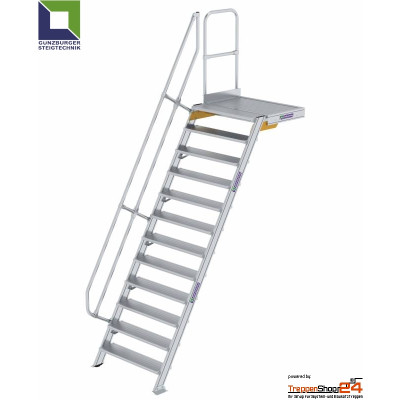 Treppe 60° mit Podest 12 Stufen Höhe 276 bis...