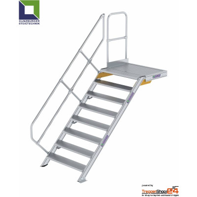 Treppe 45° mit Podest 9 Stufen, Höhe 186 bis...