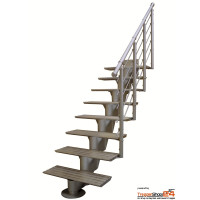 Außentreppe AluStep 210  Breite 75 cm