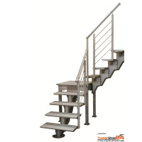 Außentreppe AluStep 260 mit Podest 90