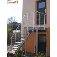 Außentreppe AluStep 260 mit Podest 90