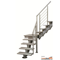 Außentreppe AluStep 260 mit Podest 100