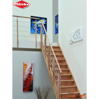 Raumspartreppe Home 1/4 gewendelt Buche