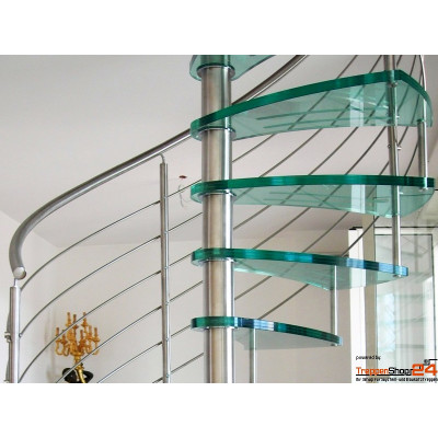 Spindeltreppe Orchidea Curve Inox Ø 100 cm