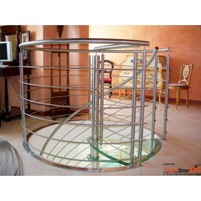 Spindeltreppe Orchidea Curve Inox Ø 120 cm