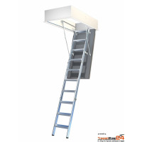 Bodentreppe AluDrei WS3D 126x50 bis 140x80 cm, Maßanfertigung
