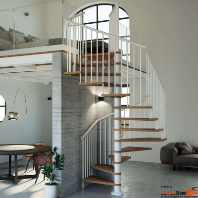quadratische Spindeltreppe Fox Q 162x162 cm, 10...