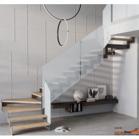 Stahlwangentreppe Rexal XR Buche viertelgewendelt