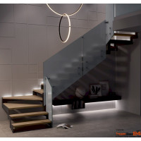 Stahlwangentreppe Rexal XR Buche viertelgewendelt