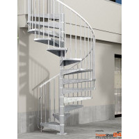 Spindeltreppe Econ ZinkColor Ø120 cm