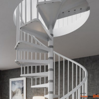 Spindeltreppe Gamia Metal Ø120 cm weiss