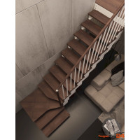 Stahlwangentreppe Composity Tube B84 cm