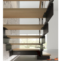 Stahlwangentreppe Composity Minimal B74 cm