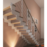 Stahlwangentreppe Composity Minimal B94 cm