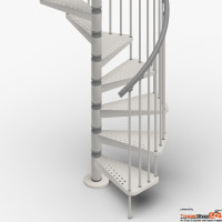 Spindeltreppe Exterior Zink Color Ø160 cm