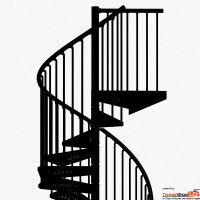 Spindeltreppe Exterior Zink Color Ø160 cm