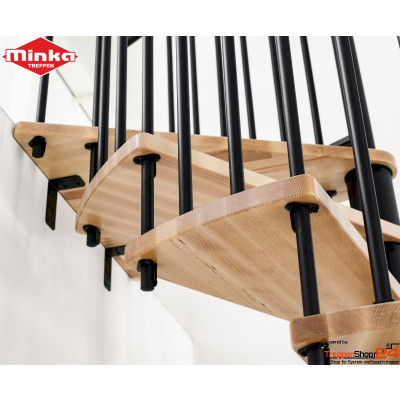 Spindeltreppe Spiral Smart Ø 140 cm Buche