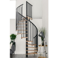 Spindeltreppe Spiral Smart Ø 140 cm Buche