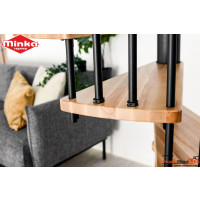 Spindeltreppe Spiral Smart Ø 140 cm Buche