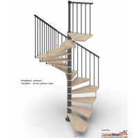 Spindeltreppe Tekla 140 x 140 cm