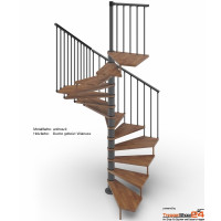 Spindeltreppe Tekla 140 x 140 cm