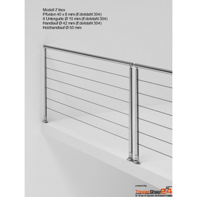 Stahlwangentreppe Ibisco Z Inox Bilama