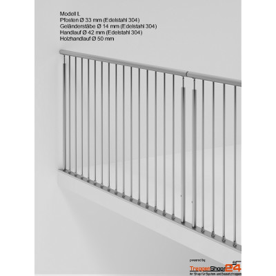 Stahlwangentreppe Gemma L Inox
