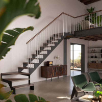 Stahlwangentreppe Gemma L Inox