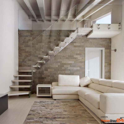 Stahlwangentreppe Ibisco P Monolama Fascia als...