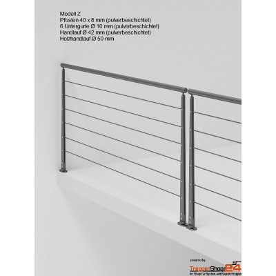 Stahlwangentreppe Ibisco Z Monolama Fascia