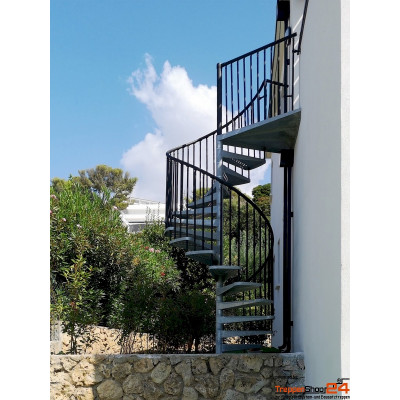 Spindeltreppe Mughetto Zink Ø 110 cm