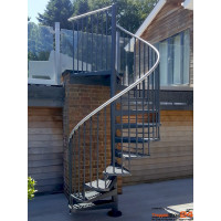 Spindeltreppe Mughetto Zink Ø 170 cm