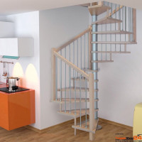 quadratische Spindeltreppe Ginestra 120 x 120 cm