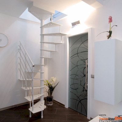 quadratische Spindeltreppe Ciclamino G Quadra 160 x 160 cm