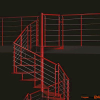 quadratische Spindeltreppe Ciclamino G Quadra 160 x 160 cm