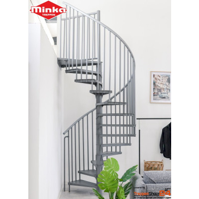 Spindeltreppe Rondo Smart Ø 120 cm mit 13...